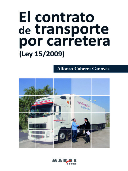 Title details for El contrato de transporte por carretera by Alfonso Cabrera Cánovas - Available